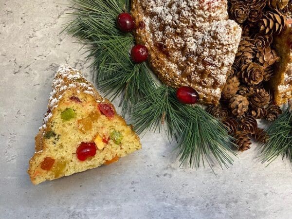 Sample of a pastry designed like a wreath