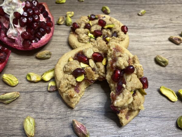 A Broken Cookie With Pomegranate