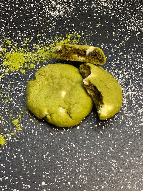 A White Chocolate Mixed Matcha Cookie