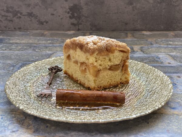 A Cake Slice With Cinnamon Sugar Topping Copy