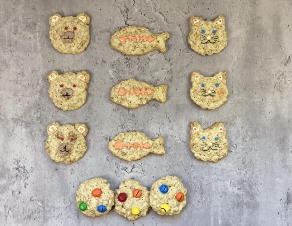 Animal Shaped Cookies on a Surface