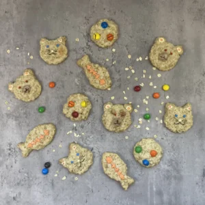 Oatmeal Animal Cookie Placed On A Plate