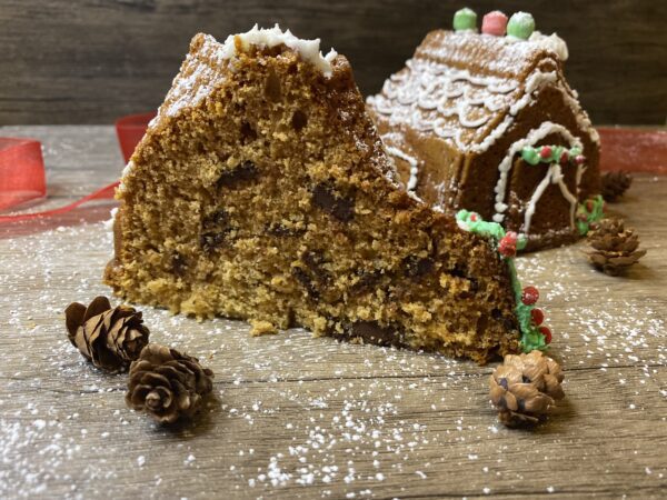 A Mini Orange Honey Gingerbread House Cake