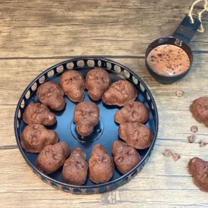 Skull Shaped cookies in a Black Tray