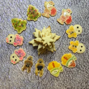 Three Flour Christmas Cookies arranged as a Tree Copy