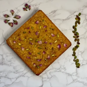 Persian Love Cake With Rose Petals and Pistachios