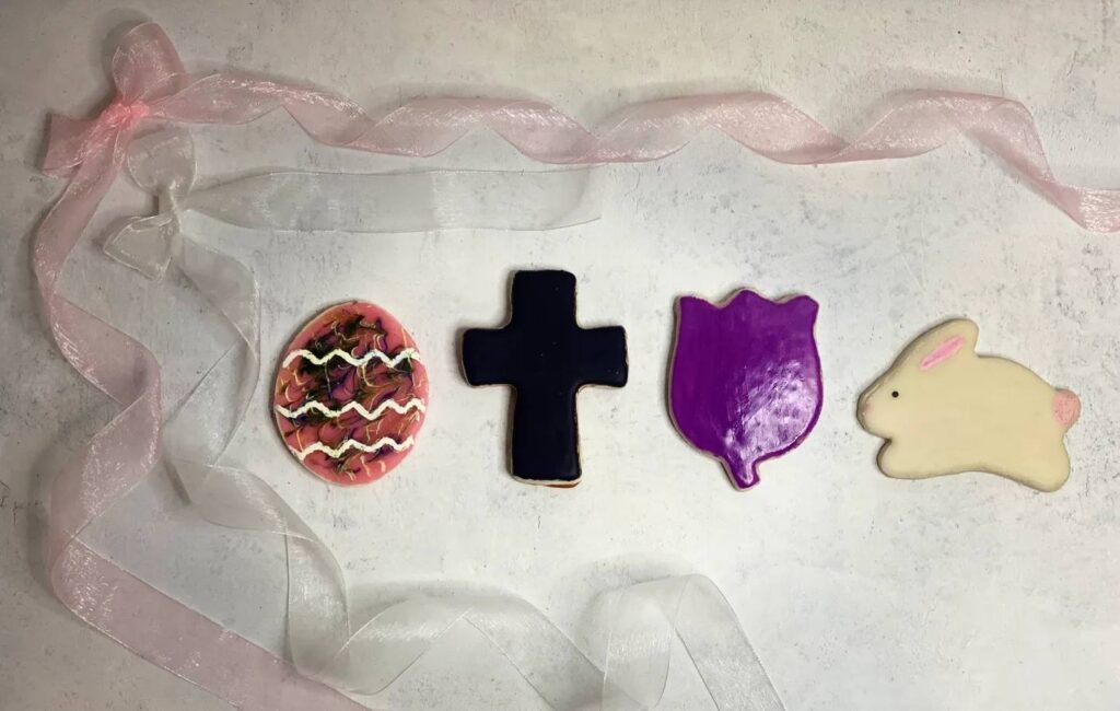 Easter-themed cookies